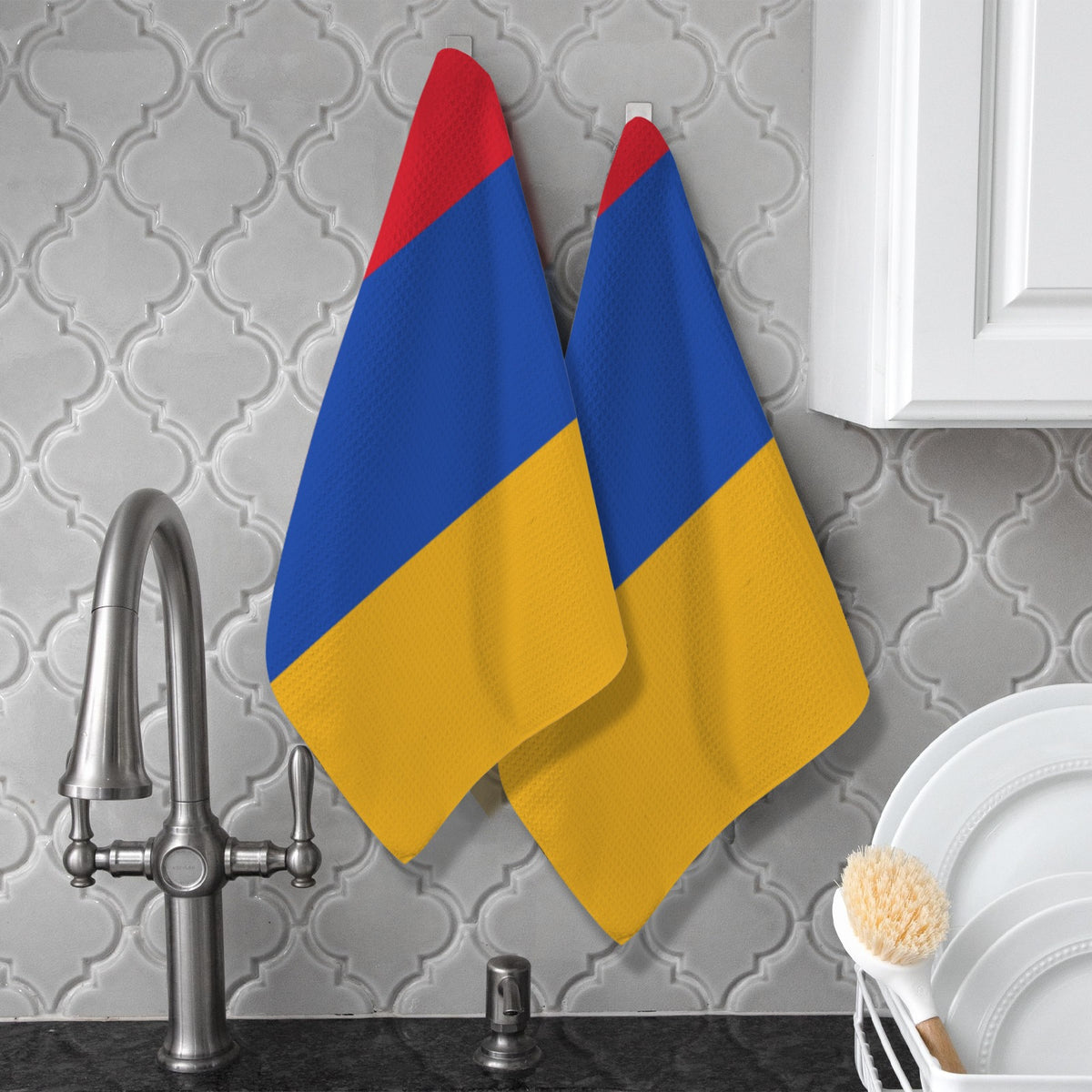 Armenia Flag Inspired Kitchen Towel 40X60cm (Pack of 2) | Printed In the USA