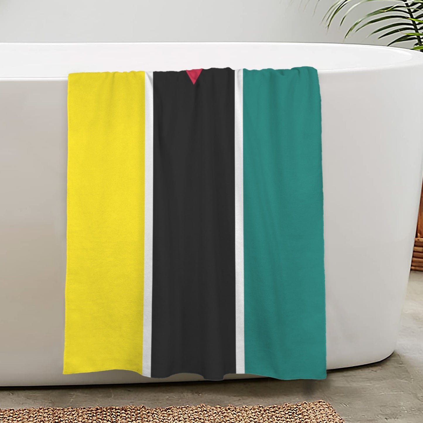 Mozambique Flag Inspired Custom Bath Towel 29"x58"(Made in USA)