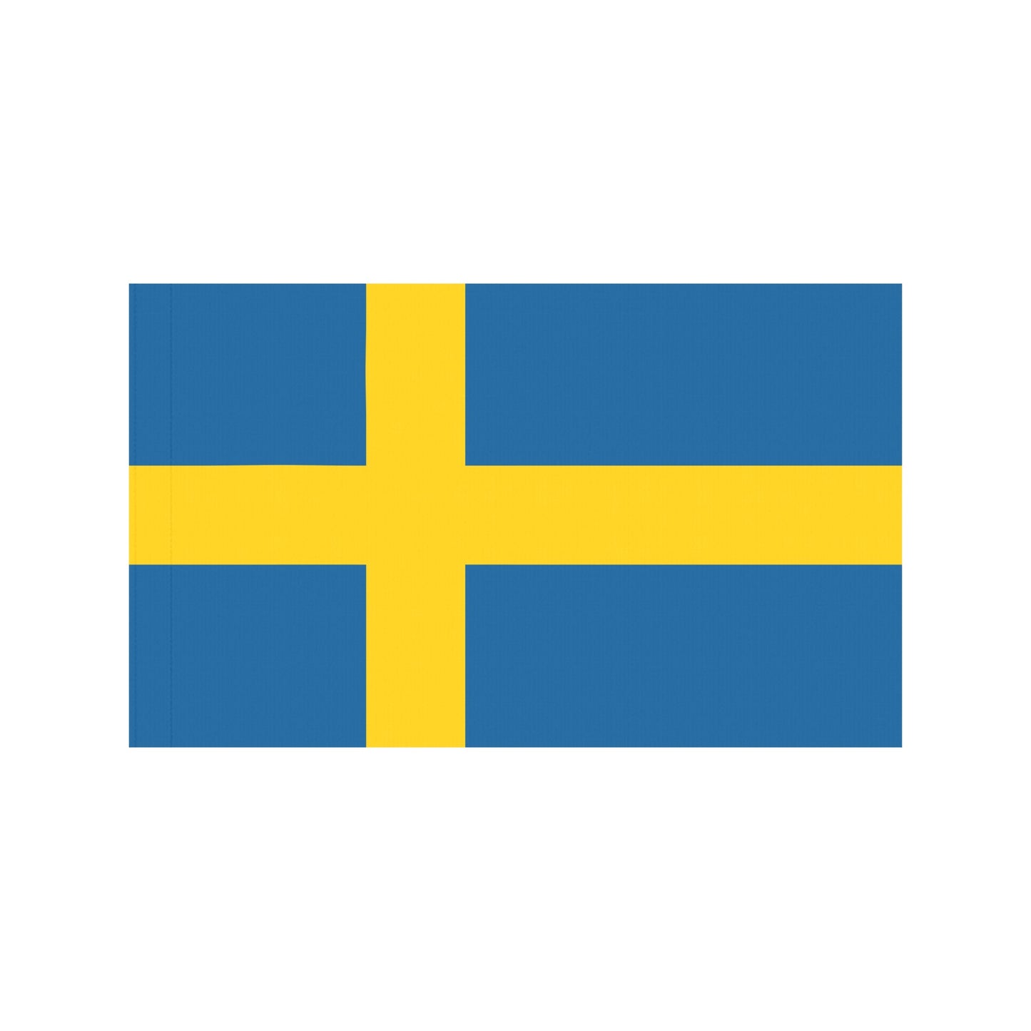Swedish flag with blue background by Luv My Flag.