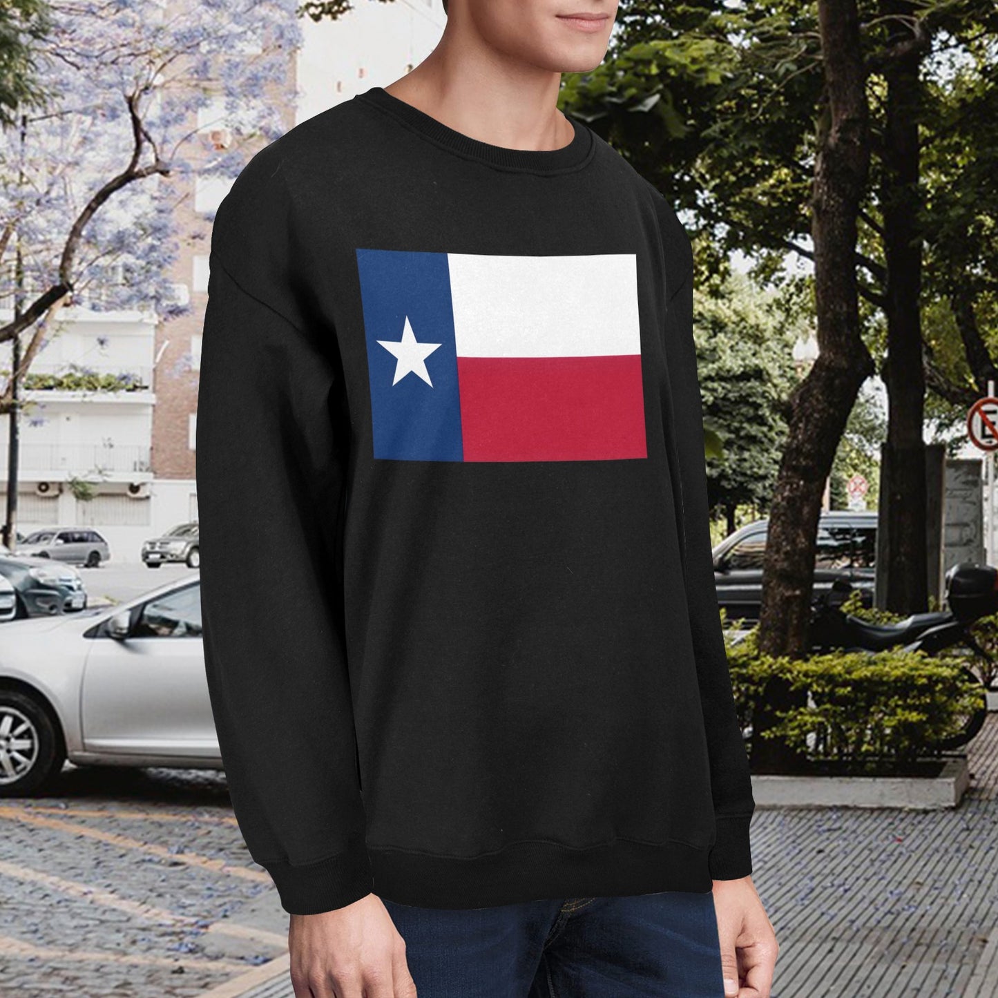 Texas Flag Unisex Fleece Sweatshirt (Made in the USA)