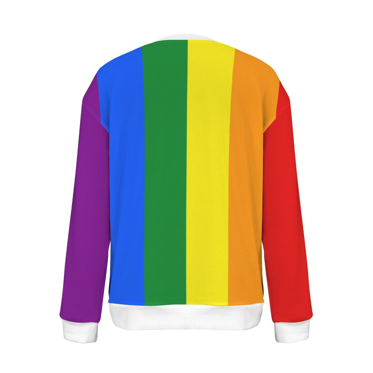 Rainbow Flag Inspired Women's Crew Neck Sweater Printed in the USA