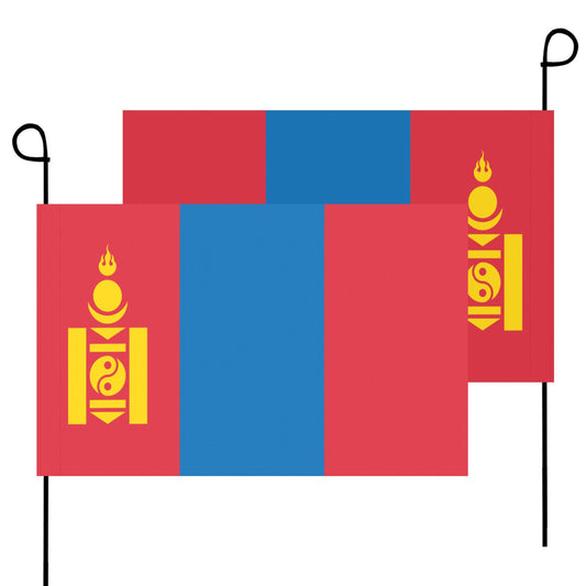 Luv My Flag brand, two Mongolian flags with symbols.