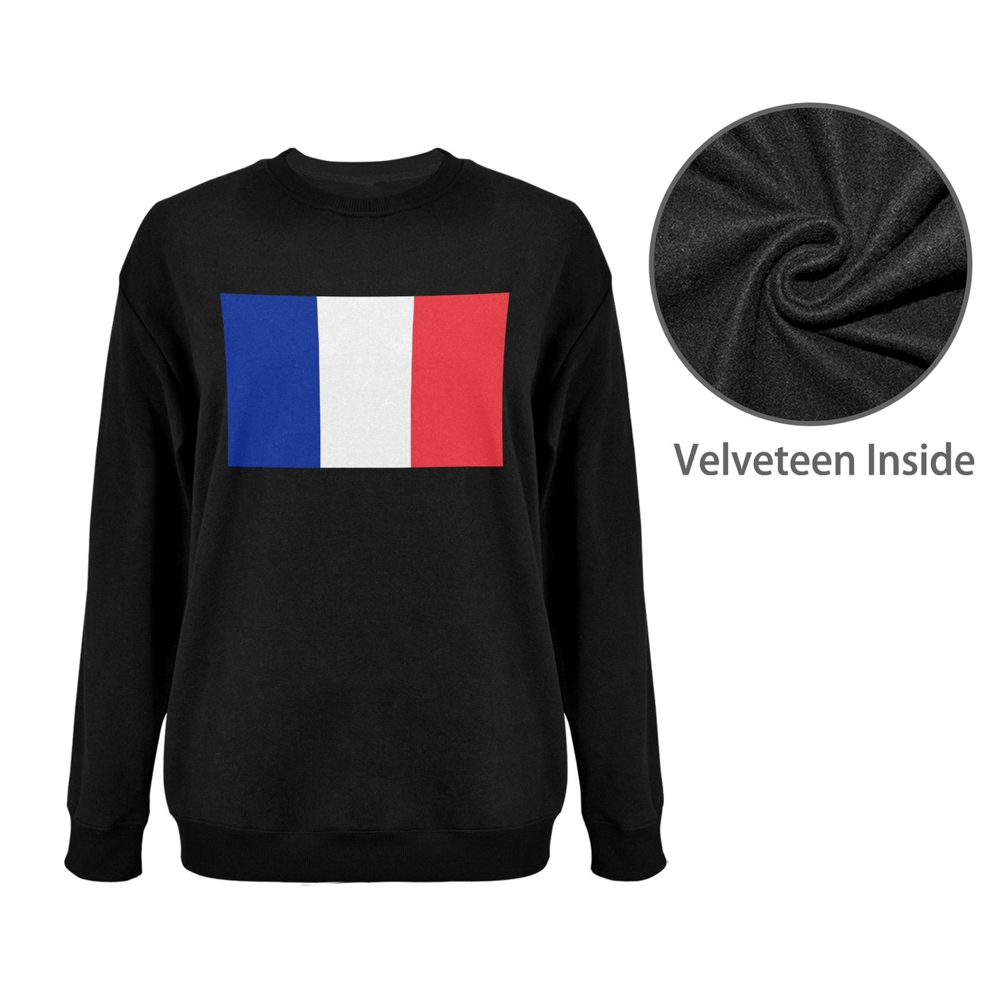 France Flag Unisex Fleece Sweatshirt (Made in the USA)