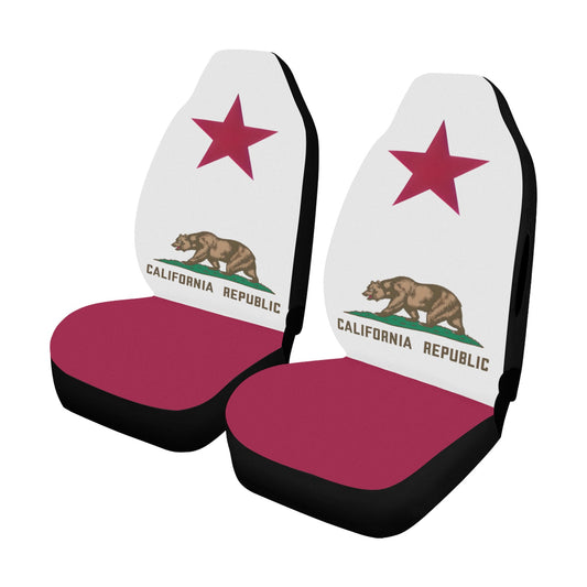 California Flag Car Seat Cover Airbag Compatible(Set of 2)