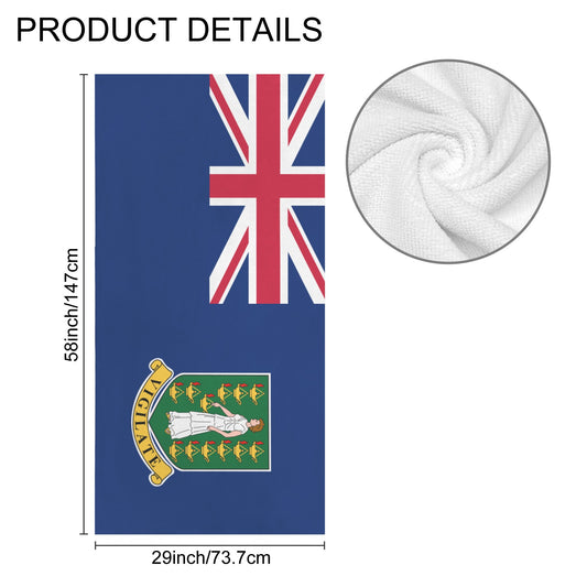 Virgin Islands Flag (British) Flag Inspired Custom Bath Towel 29"x58"(Made in USA)