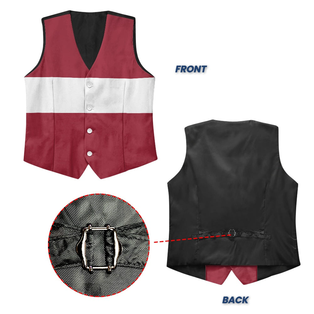 Latvia Flag Suit vest jacket