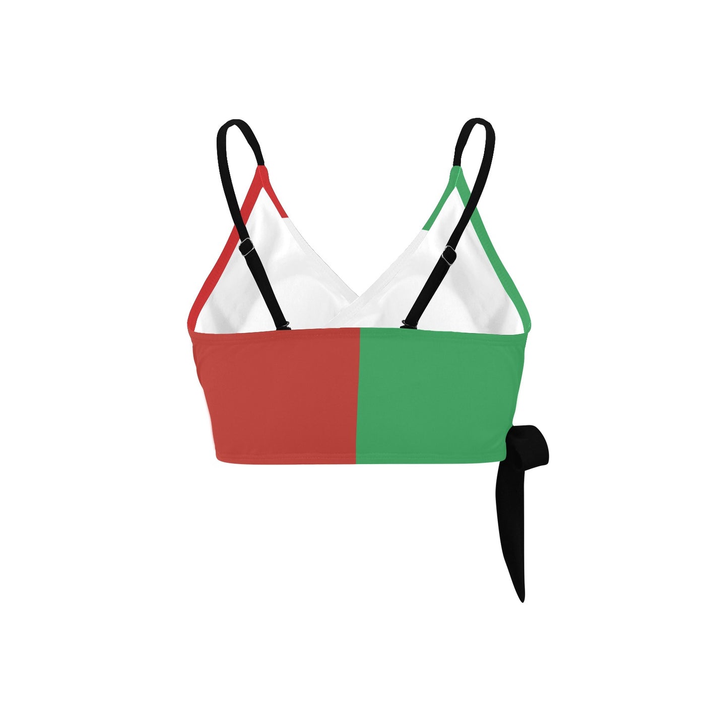 Mexico Flag Inspired Knot Side Bikini Top
