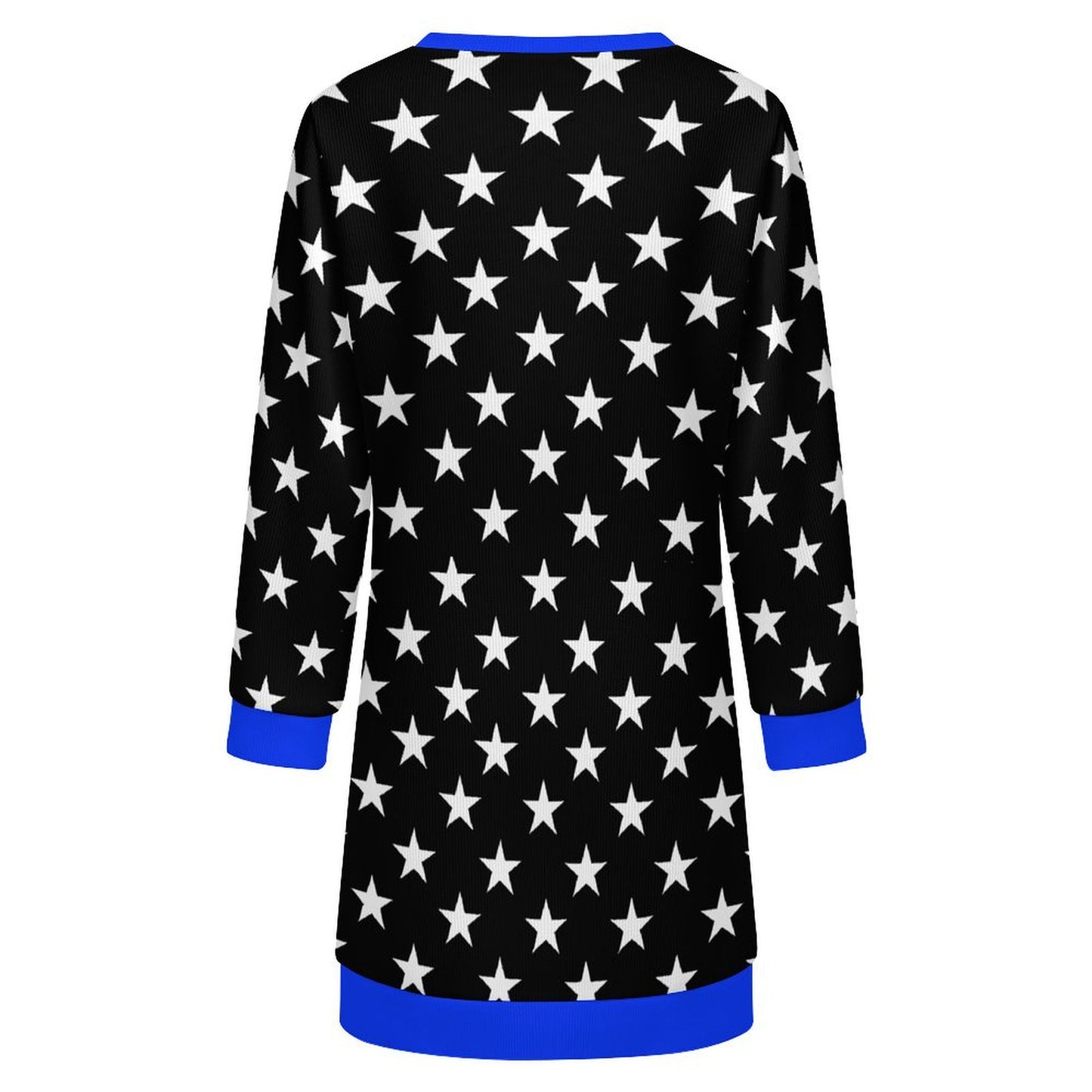 Thin Blue Line Flag Inspired Sweater Dress