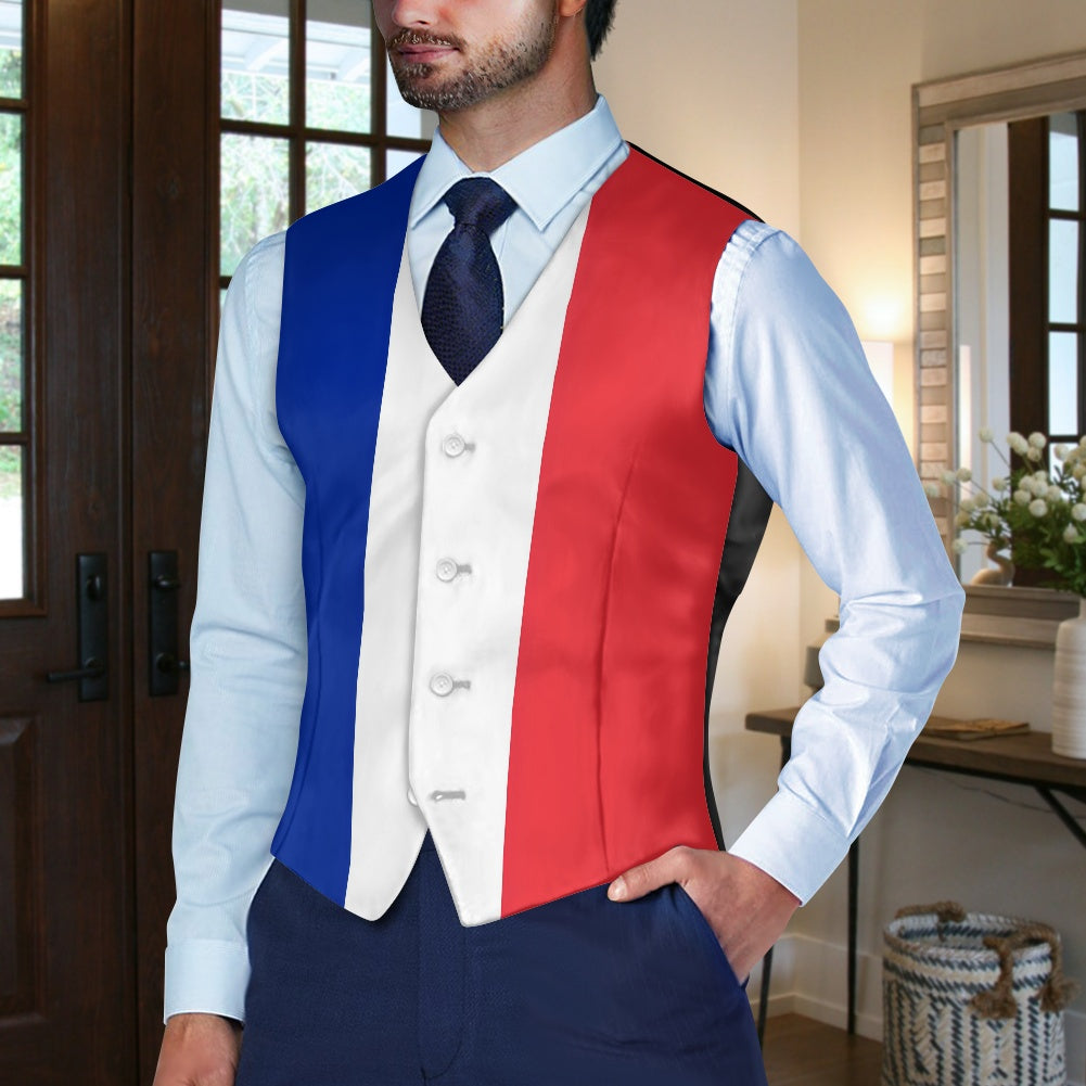 France Flag Suit vest jacket