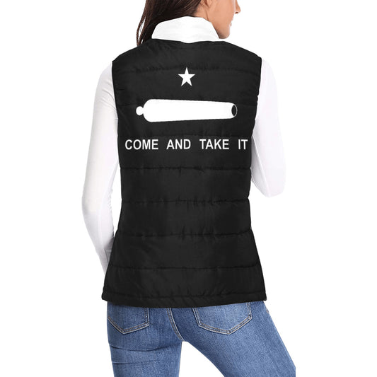 Come and Take It Flag Inspired Women's Padded Vest