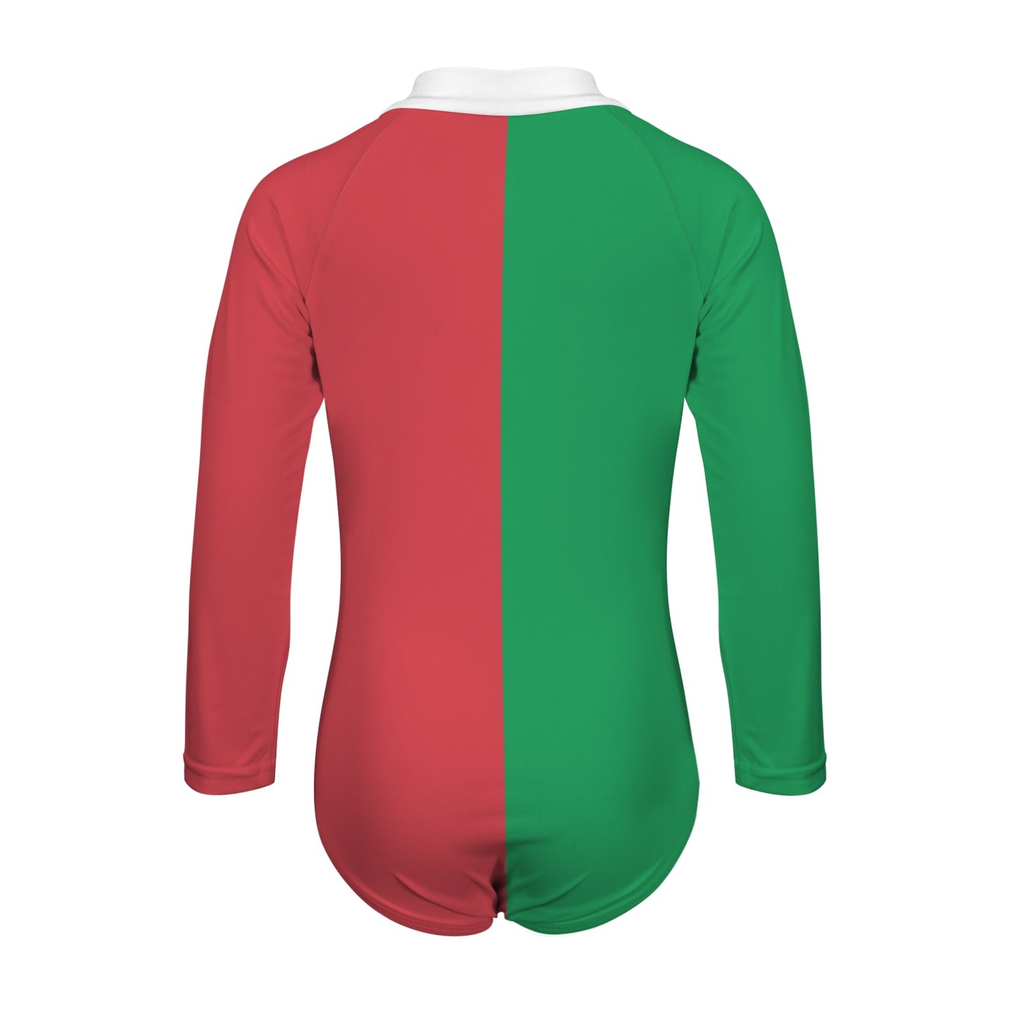 Italy Flag Inspired Big Girls' Long Sleeve One-Piece Swimsuit