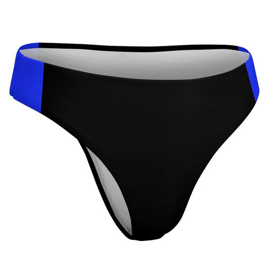 Thin Blue Line Flag Inspired T-Back Thong Bikini Style-2