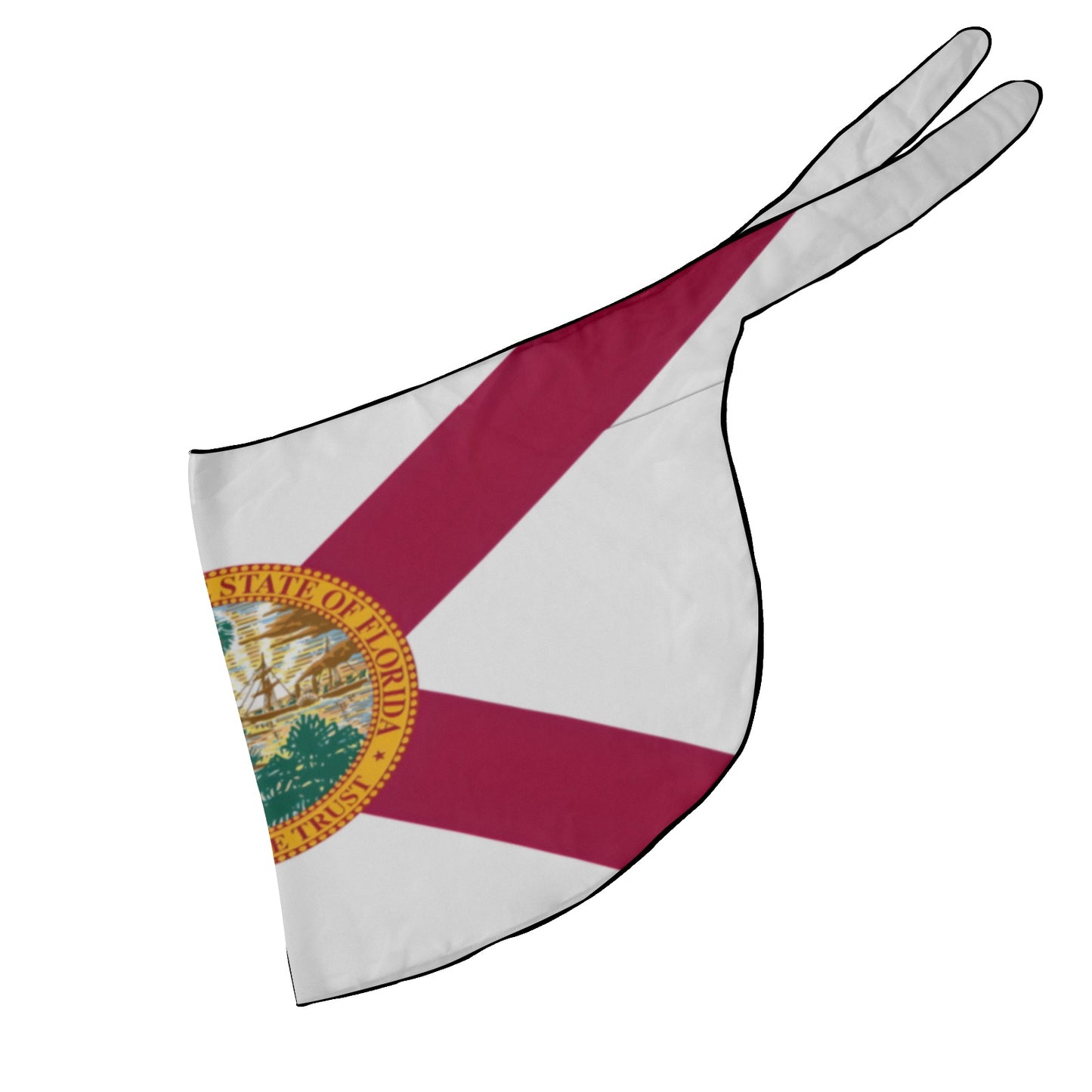 Luv My Flag Florida-themed scarf with state seal.