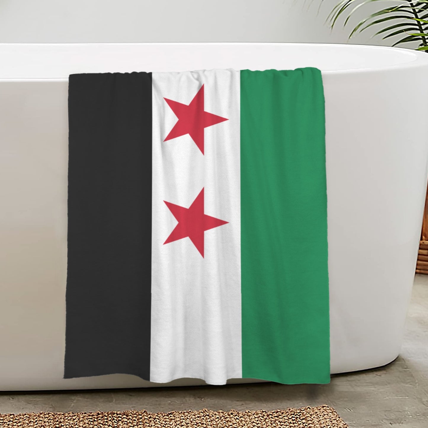 Syria Flag Inspired Custom Bath Towel 29"x58"(Made in USA)
