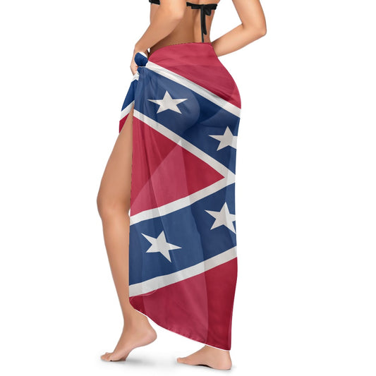 Confederate Battle Flag Inspired Bikini Cover-Up