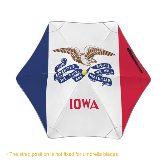 Iowa Flag Inspired Kids Safe Round Corner Umbrella