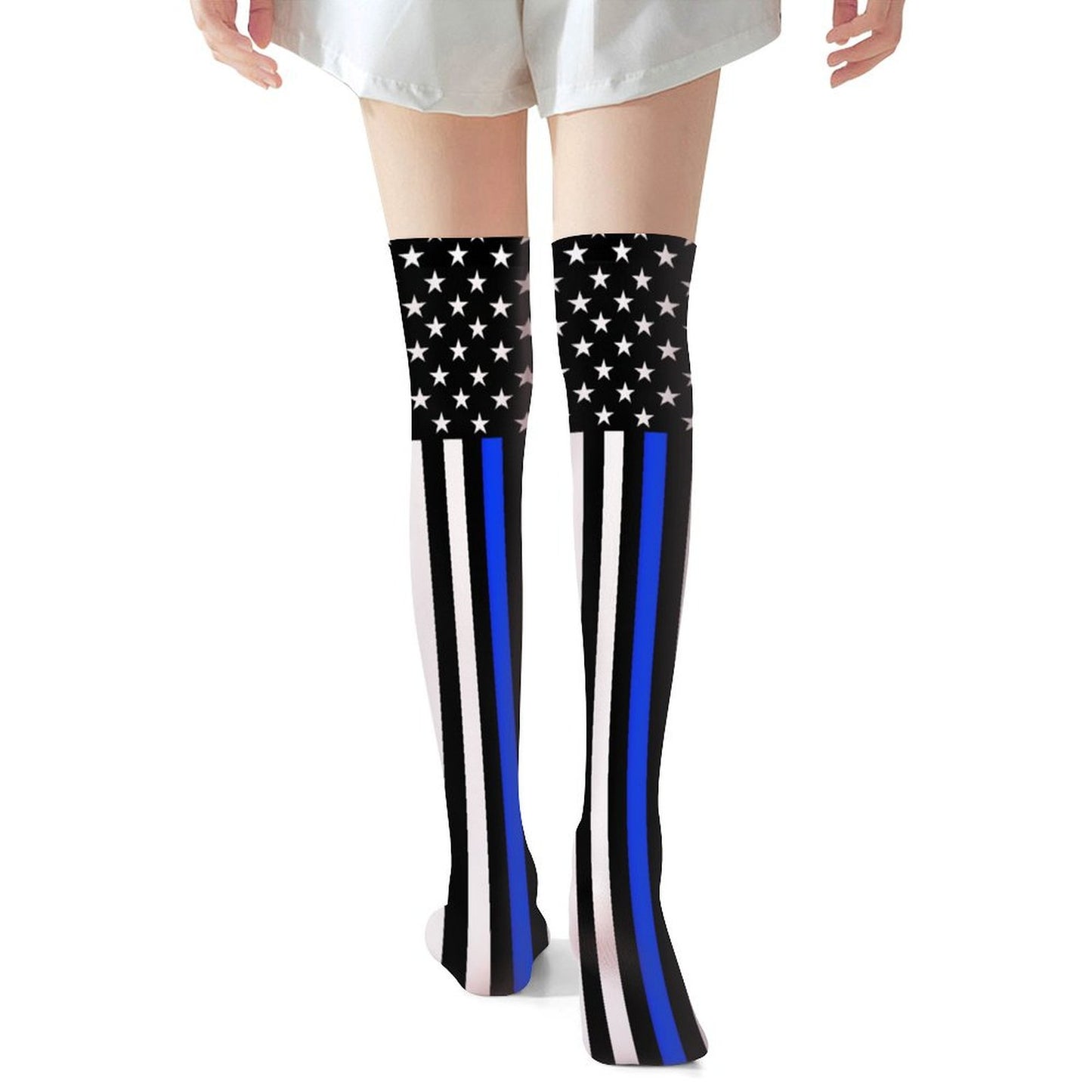 Thin Blue Line Flag Trendy Stockings(Long)