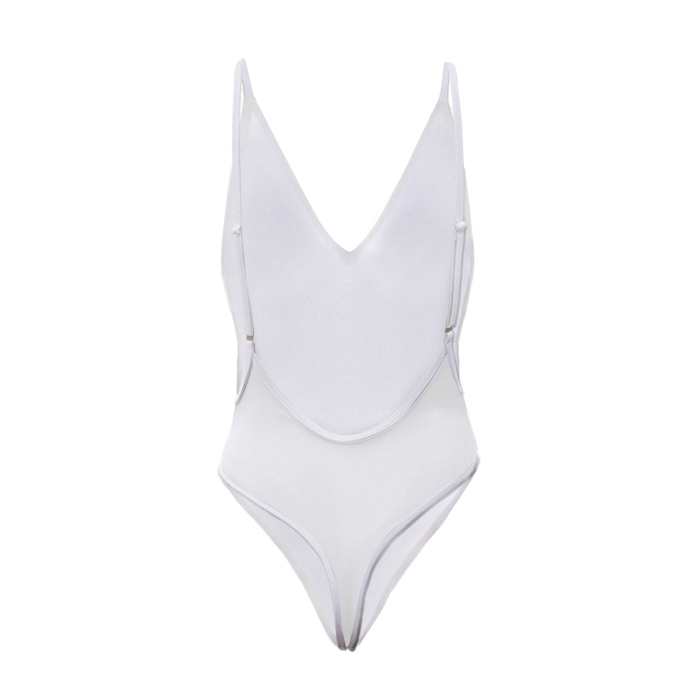 California Flag Inspired One-Piece Thong Swimsuit