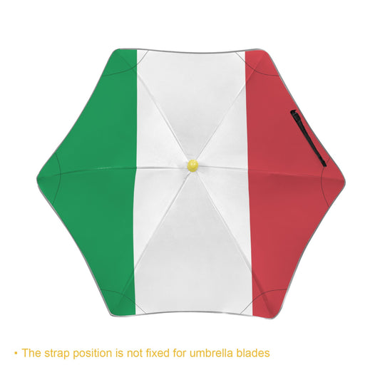 Italy Flag Inspired Kids Safe Round Corner Umbrella