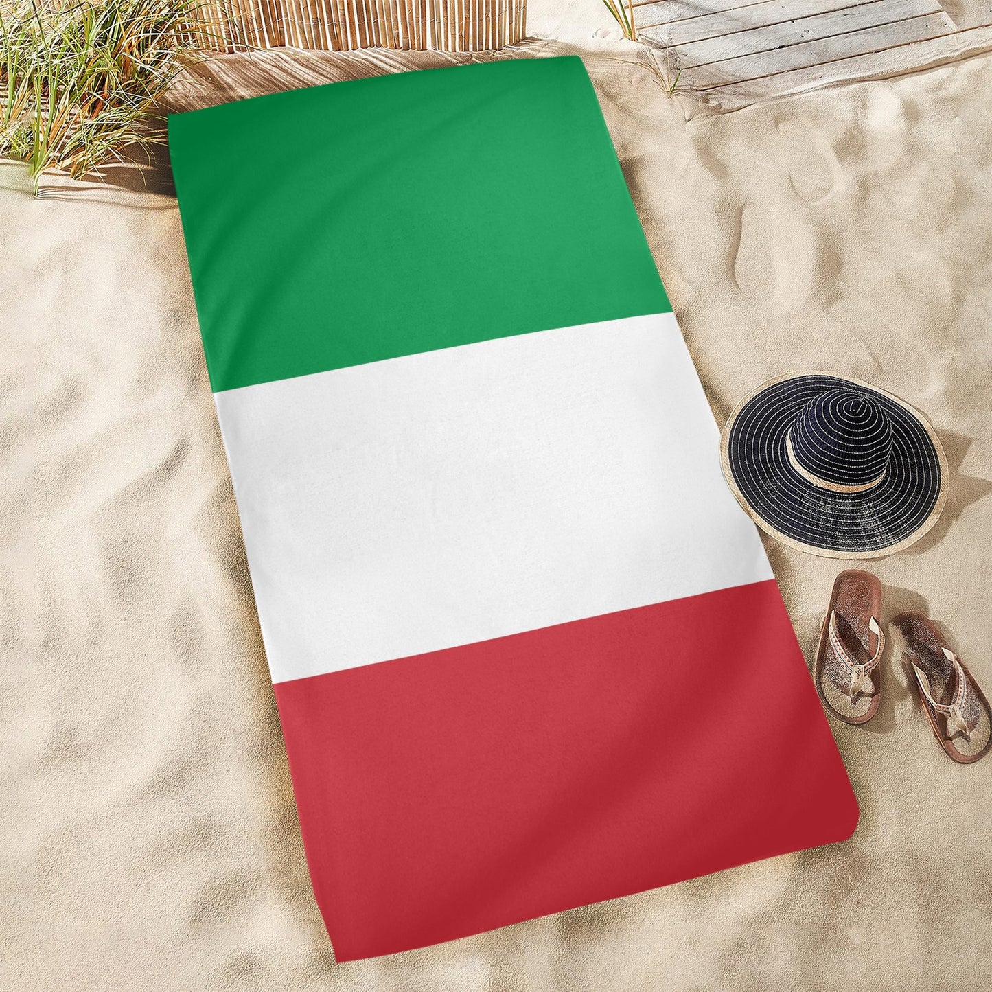 Italy Flag Inspired Beach Towel 31"x71" (Made in USA)