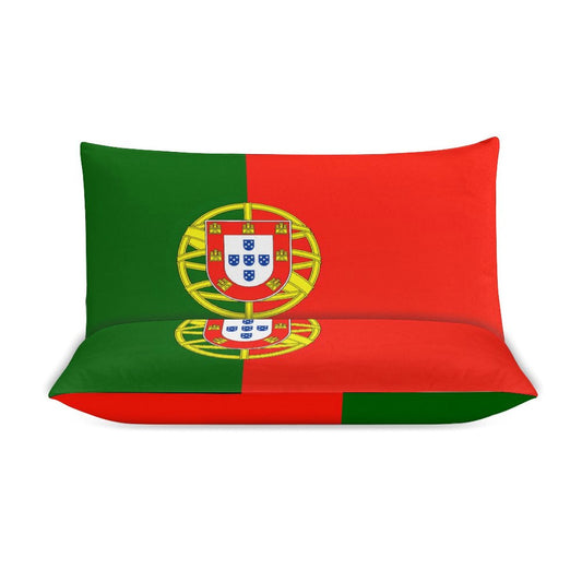 Portugal Flag Inspired 3-Piece Bedding Set (1 Duvet Cover + 2 Pillow Shams) – 102"×90"