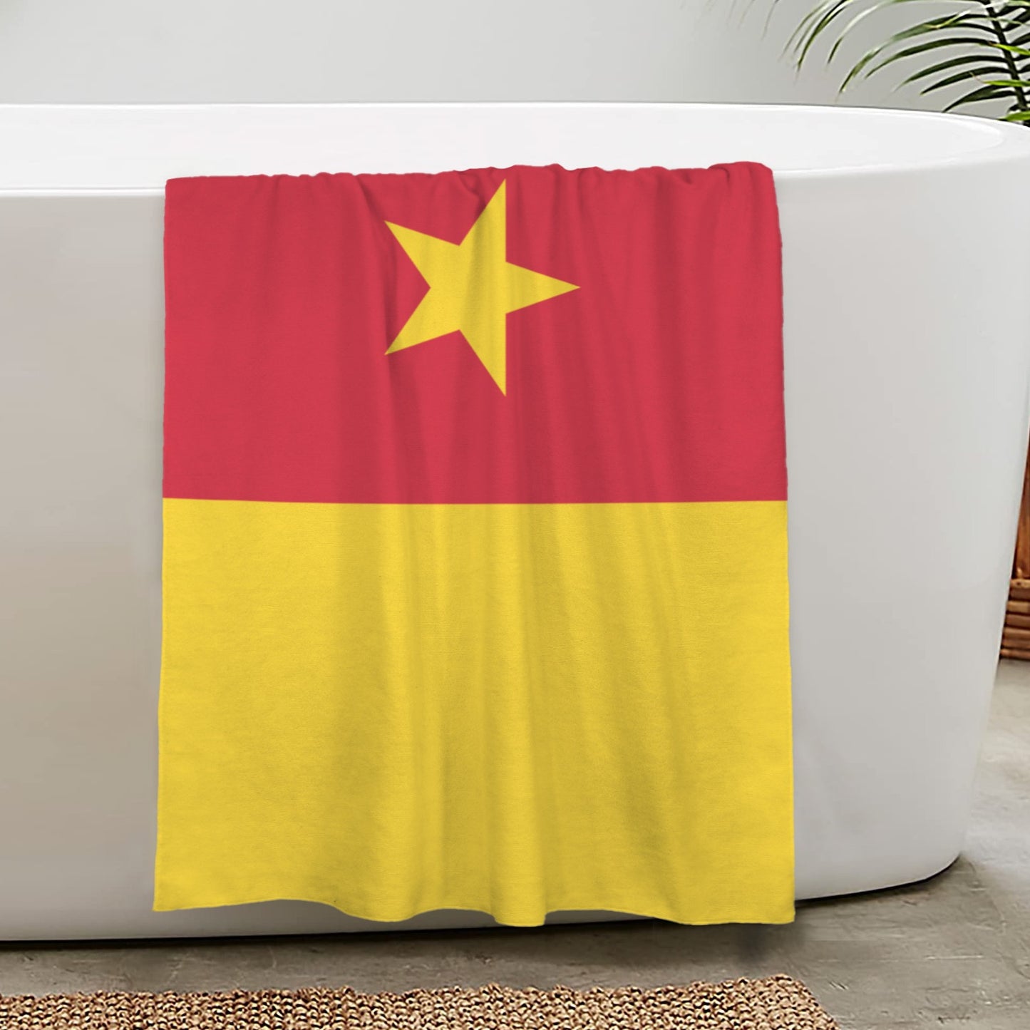 Cameroon Flag Inspired Custom Bath Towel 29"x58"(Made in USA)