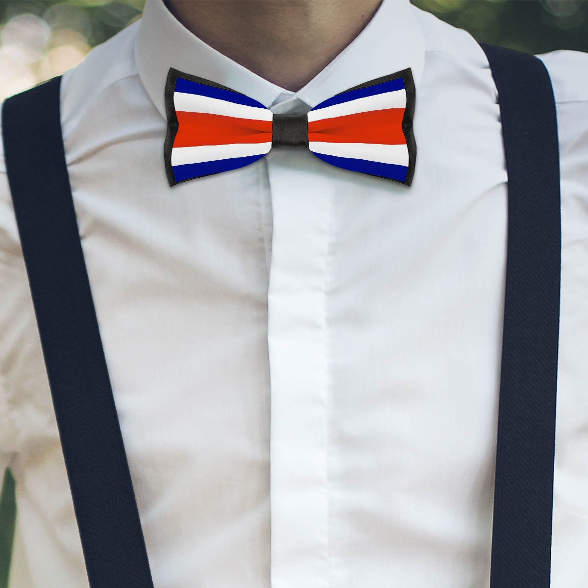 Costa Rica Flag Inspired Bow Tie – Look Sharp, Show your Columbian Pride