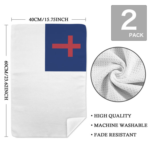 Christian Flag Inspired Kitchen Towel 40X60cm (Pack of 2) (Made in the USA)