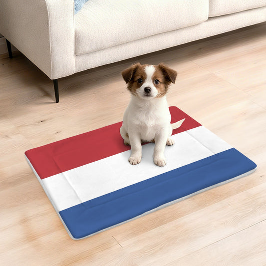 Netherlands Flag Inspired Pet Mat 25x18inch (Made in the USA)