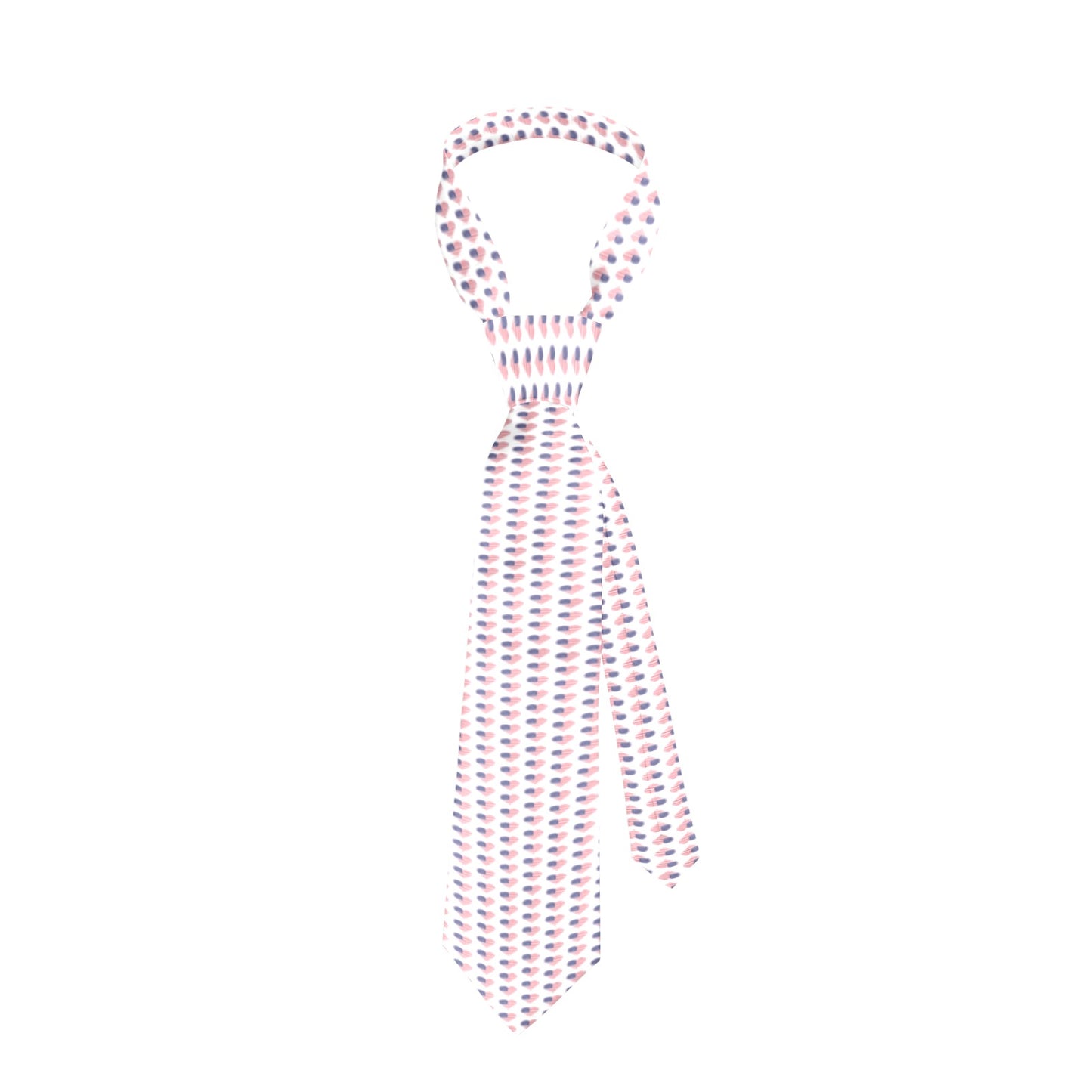 USA/American Flag Inspired Heart Pattern Classic Necktie (Two Sides)