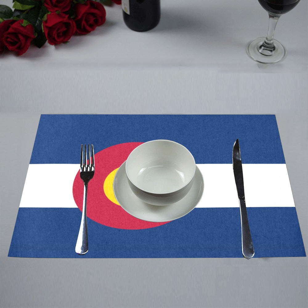 Colorado Flag Placemats 12" x 18" (Set of 6)