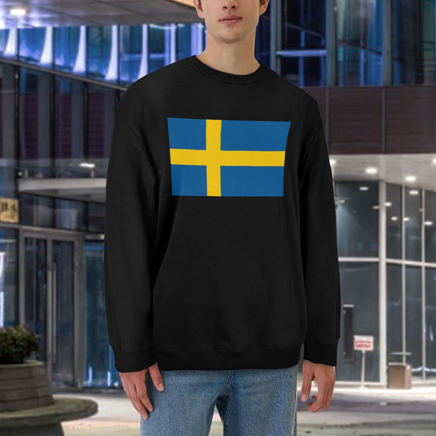 Sweden Flag Unisex Fleece Sweatshirt (Made in the USA)