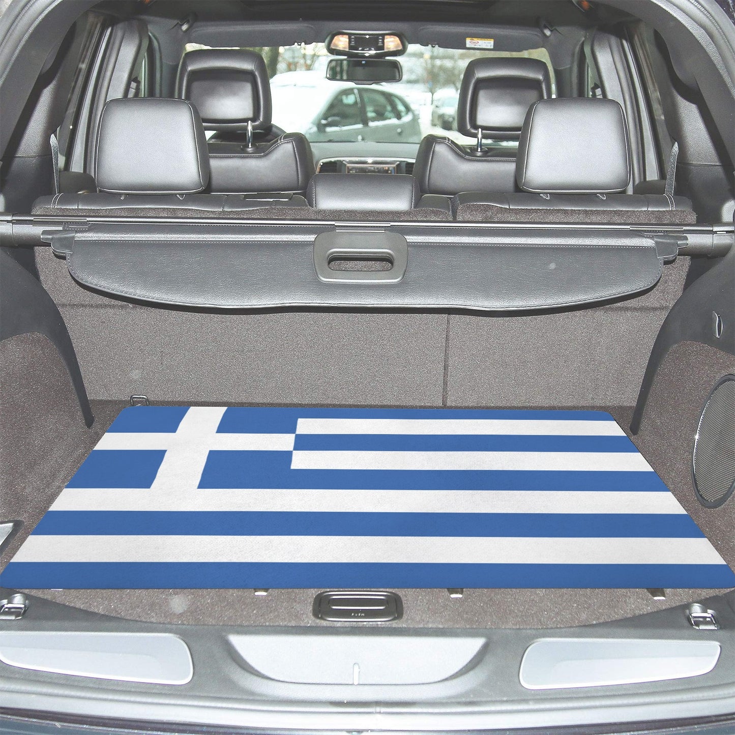 Greece Flag Inspired Car Trunk Mat 100 × 75 cm / 39.4 × 30 in Printed in the USA