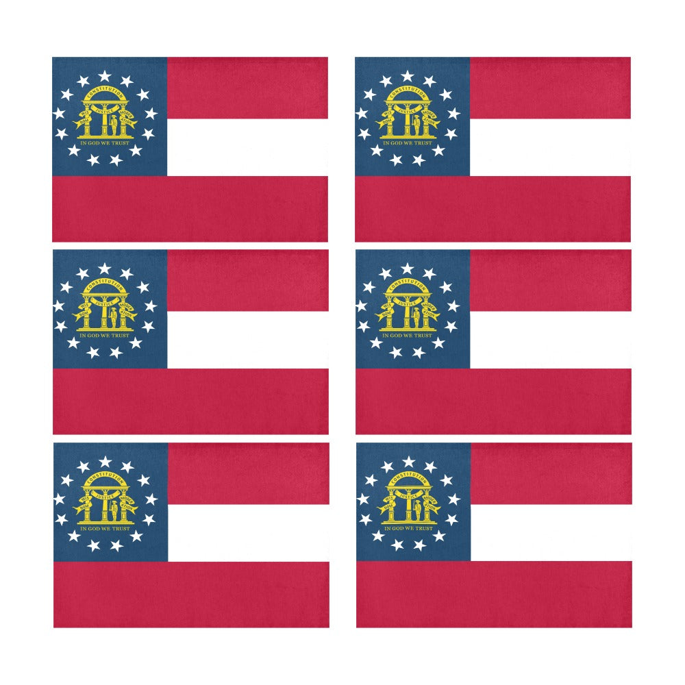 Georgia Flag Placemats 12" x 18" (Set of 6)