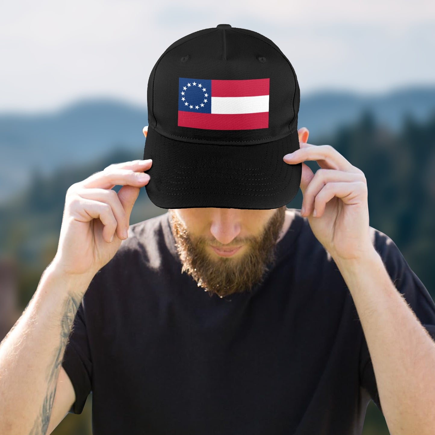 Confederate States Flag Baseball Cap (Made in USA)