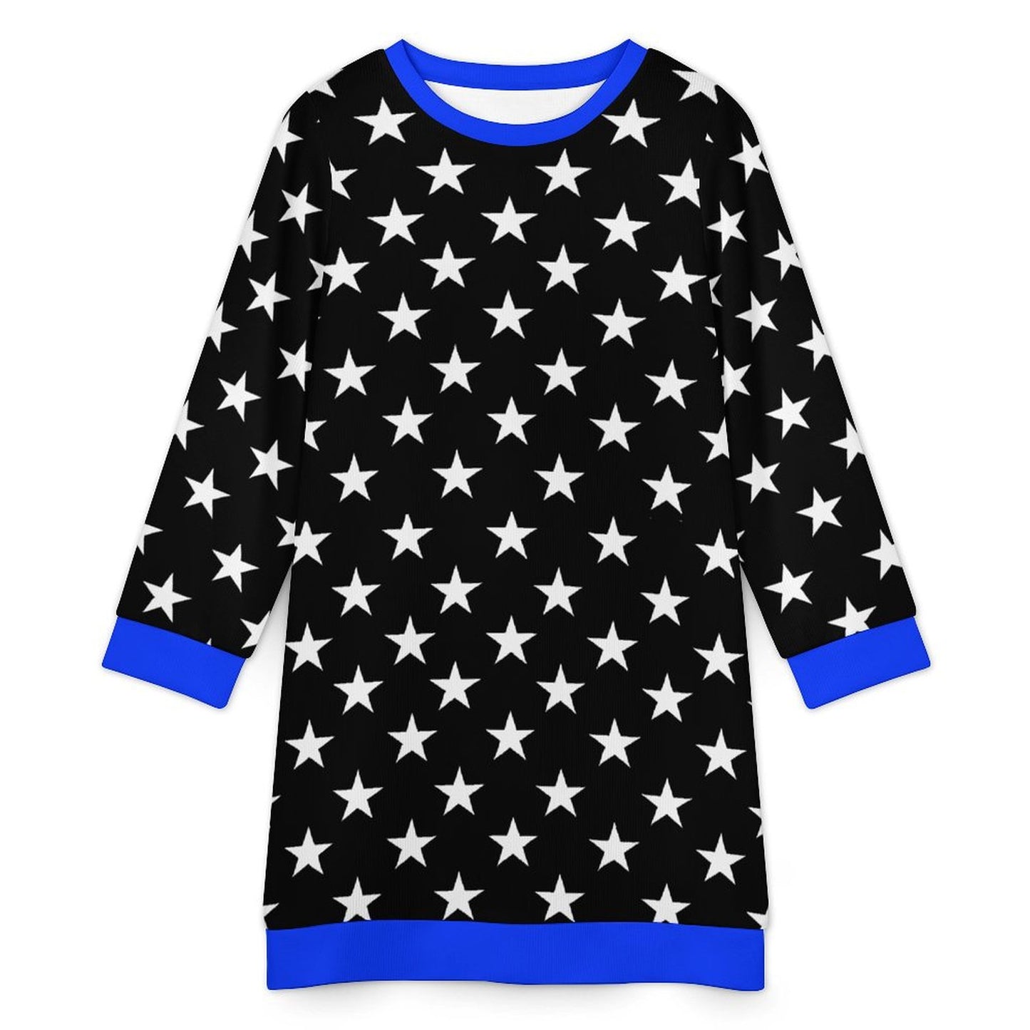 Thin Blue Line Flag Inspired Sweater Dress