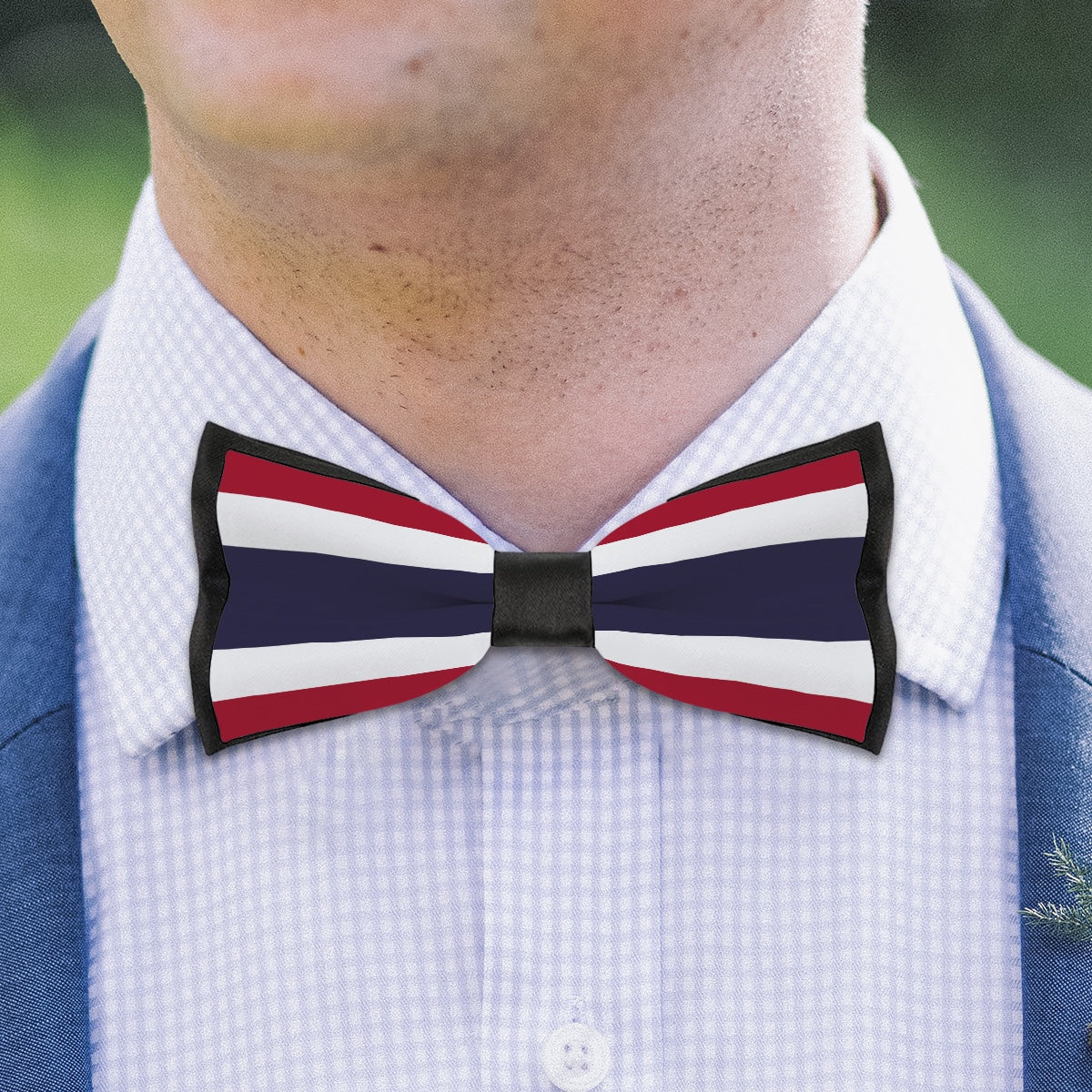 Thailand Flag Inspired Bow Tie – Look Sharp, Show your Columbian Pride
