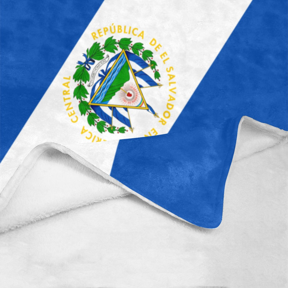 A soft blanket featuring El Salvador flag by Luv My Flag.