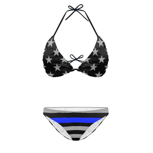 Thin Blue Line Flag Inspired (subdued) Bikini