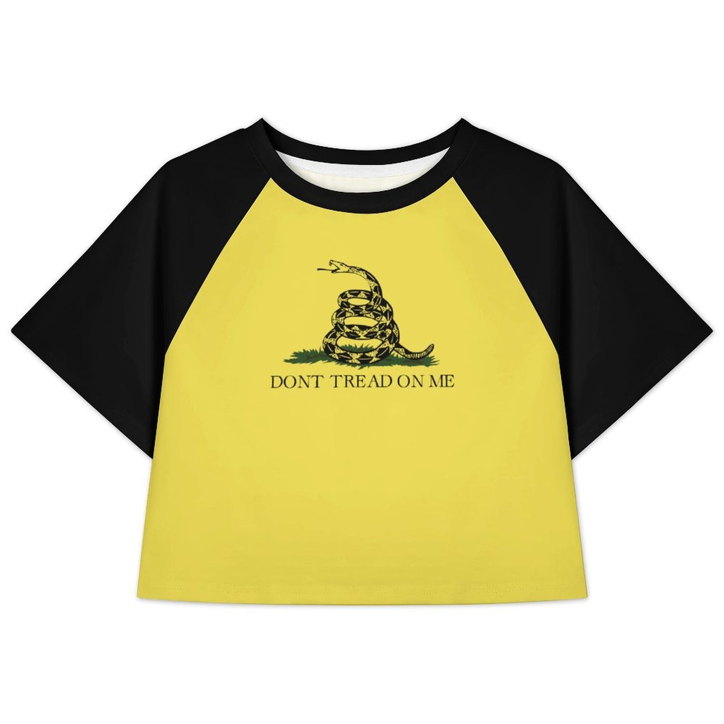 Gadsden Flag Inspired Women's Cropped Shirt