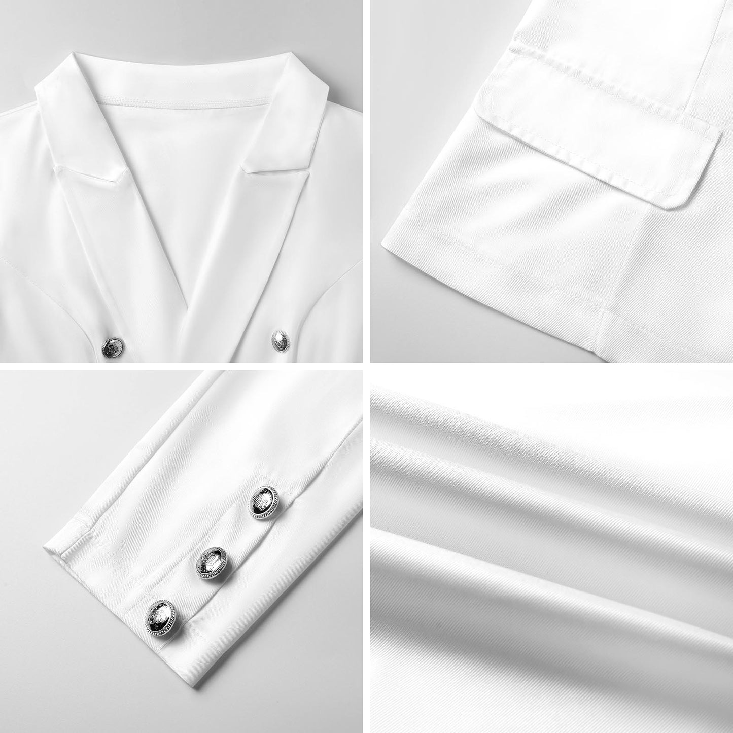 France Flag Inspired Women’s Double Breasted Blazer