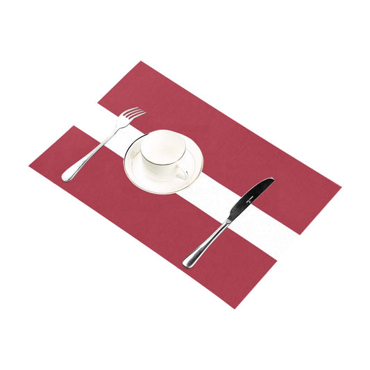 Latvia Flag Placemats 12" x 18" (Set of 6)