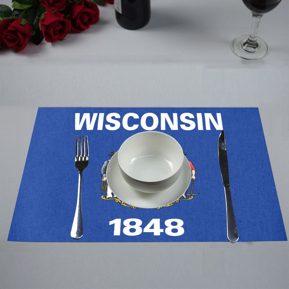 Wisconsin Flag Placemats 12" x 18" (Set of 6)