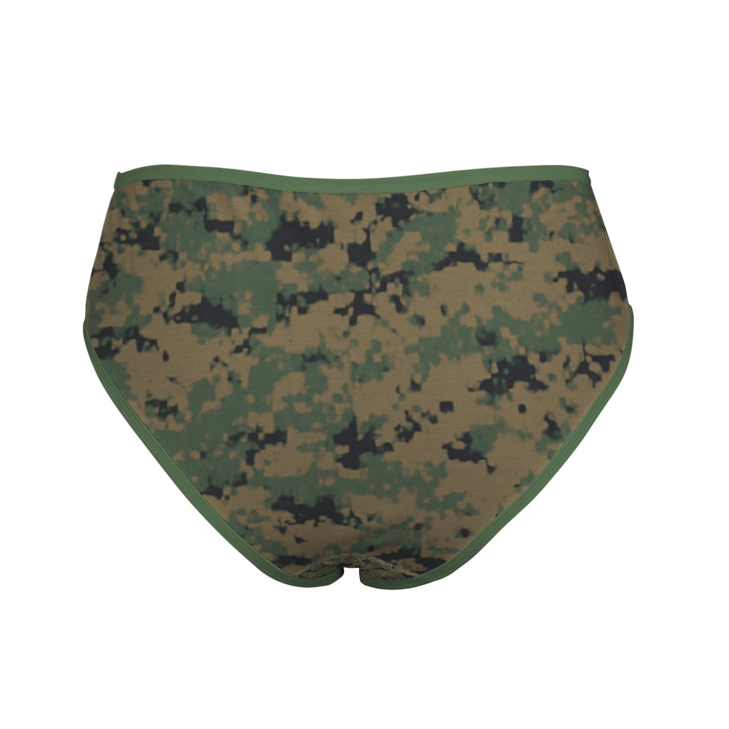 Thin Green Line Flag Inspired Eagle on Digital Camo Women's High Waisted Brief