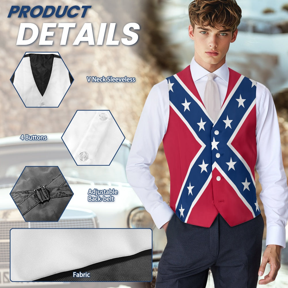Confederate Battle Flag Suit vest jacket