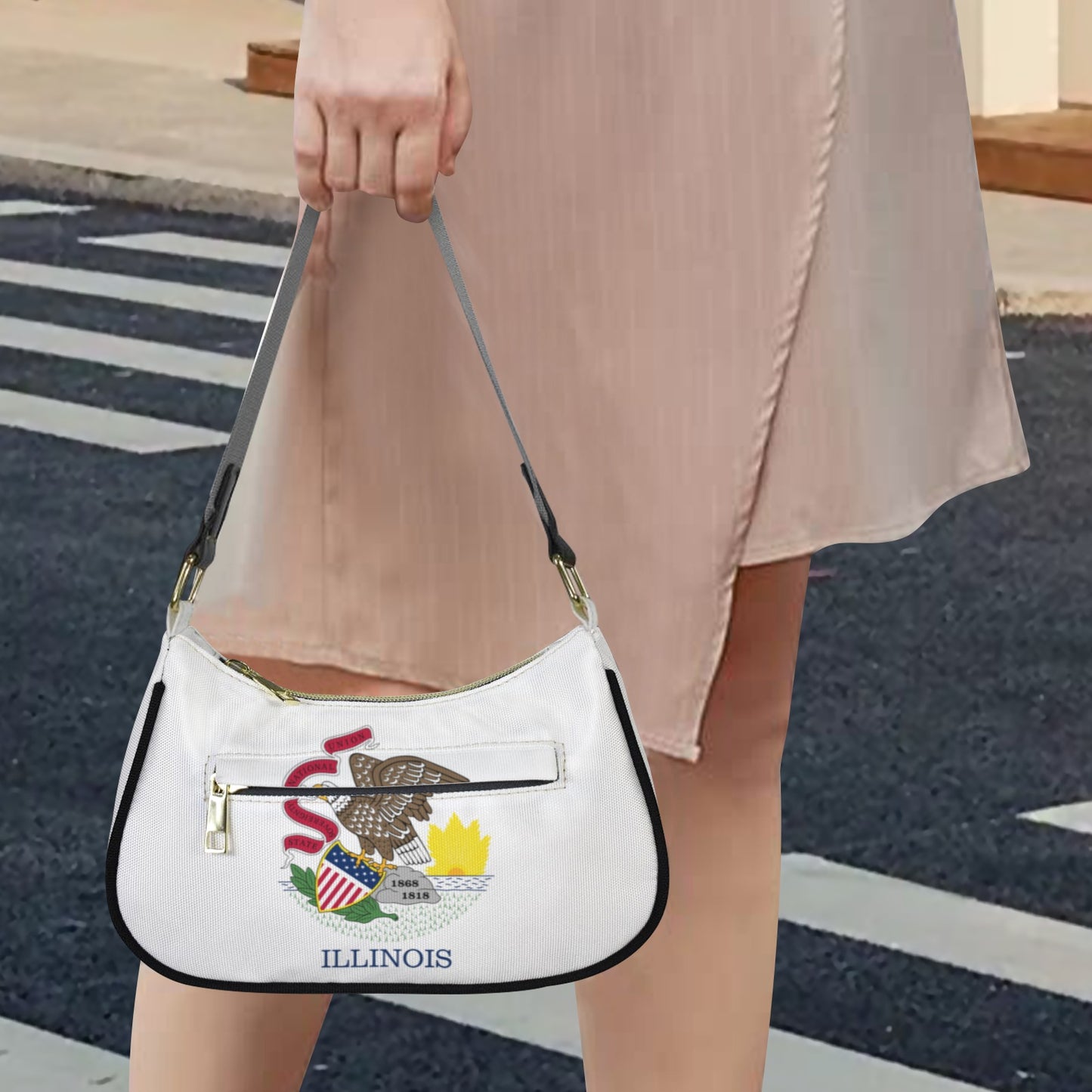 Illinois Flag Inspired Women's Shoulder Bag