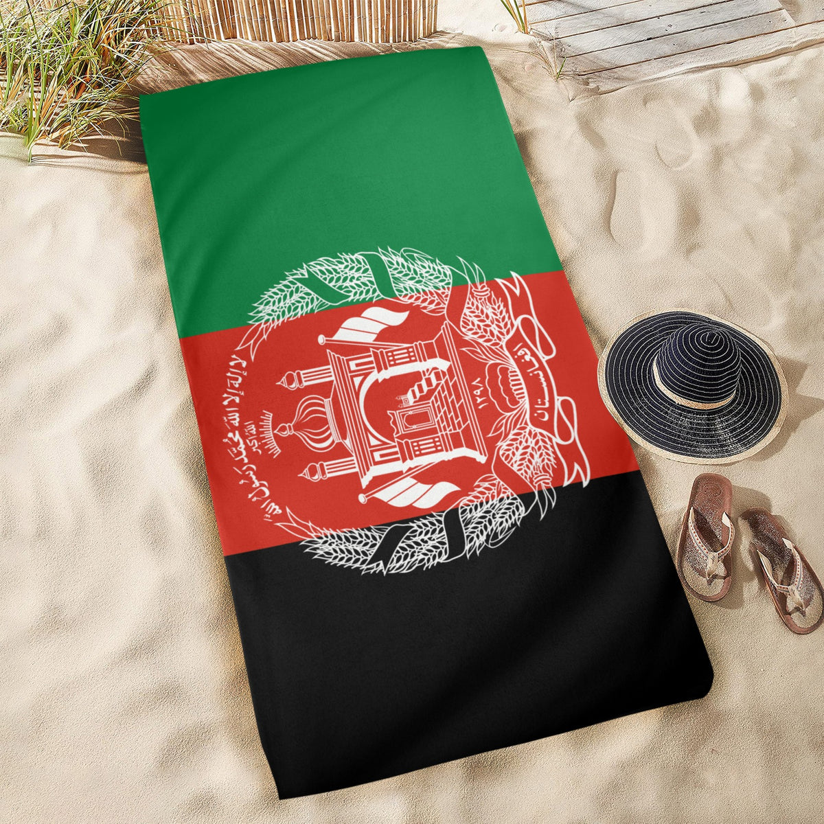 Afghanistan Flag Inspired Beach Towel 31"x71"(NEW) | Ships from USA