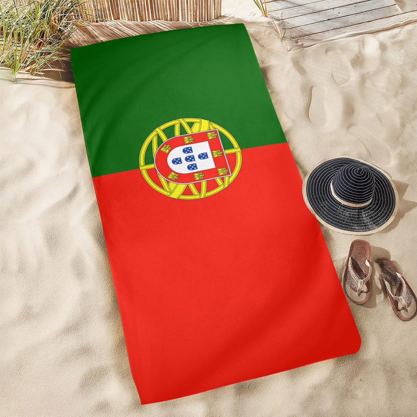 Portugal Flag Beach Towel 31"x71" (Made in USA)