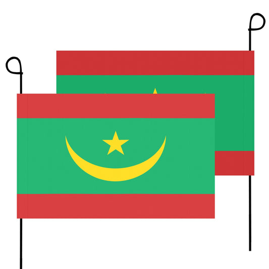 Two Mauritania flags by Luv My Flag, displayed together.