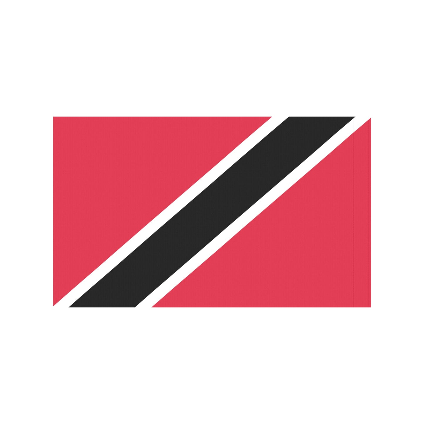 Red, white, black diagonal flag by Luv My Flag.